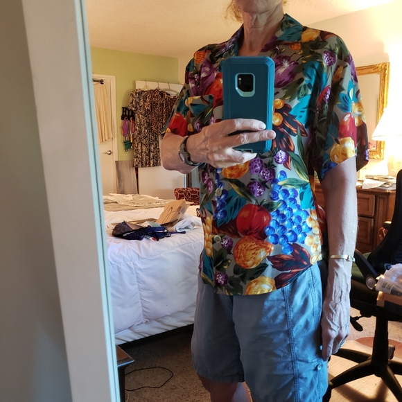 Womens Designer Floral Blouse Size 8 Short sleeves - Picture 4 of 7